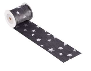 3508064 Stoff Sternen 8cmx2m antharaz/silbe 