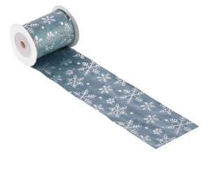 3508073 Stoff Eiskristallen 8cmx2m lago/sil 