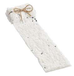 3508080 Deko-Fell 8cmx2 m, weiss/silber 