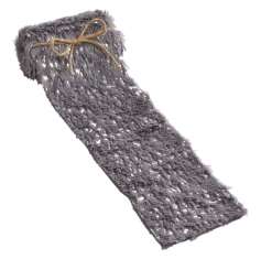 3508083 Deko-Fell 8cmx2 m, grau/silber 