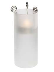 3750153 Glaszylinder für Teelichthalter 55x130mm mit Boden, gefrostet 