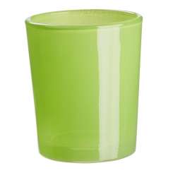 3750238 Teelichtglas 6,5x4,8x5,8cm, apfelgrün 