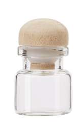 3750348 Mini-Glasröhrche Holzverschluss 3St 