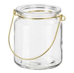 3750355 Glas m. Metallbügel, 7,5x9cm gold 