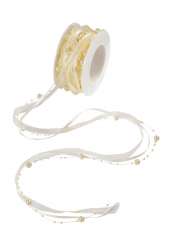 3822455 Band m.Perlen 10m  creme 