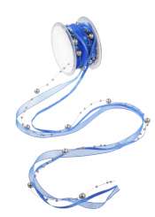 3822490 Band m.Perlen  10m marineblau 