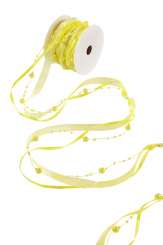 3822491 Band m.Perlen  10m  gelb 