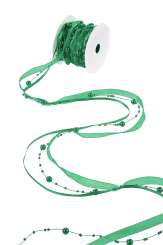 3822494 Band m.Perlen  10m grün 