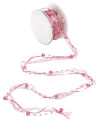 3822497 Band m.Perlen  10m rosenholz 