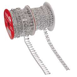 3822533 Schmuckborte Flower  9m silber   