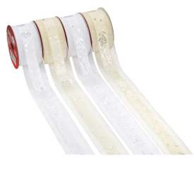 3822947 Band mit Rosen 40mm/10m creme 