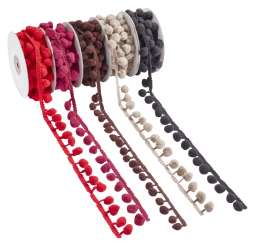 3823410 Pompon-Borte 20mm/5m grau 