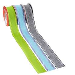 3823584 Deko-BandStockholm,3,8cm, hellgrün, Rol. a 10 m 