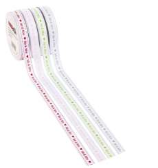 3823791 Deko-Band Mr&Mrs 15mm weiss/rosa 20m 
