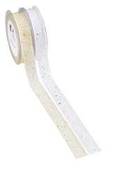 3823799 Glitzer-Band mit Kante 25mm, gold 15m 
