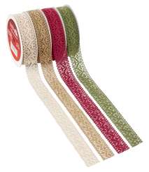 3823805 Band Vielen Dank 15mm/20m, weiss/silber  