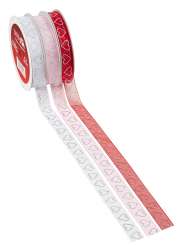 3823860 Band Organza-Herzen 16mm/20m, weiss 