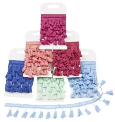 3823916 Quasten-Band 3,5cmx1 m, burgund 