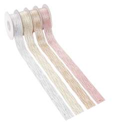 3823940 Glitzer-Band 25mm/10m weiss 