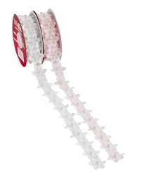 3823974 Band Blüten 35mm x 5m rosé  