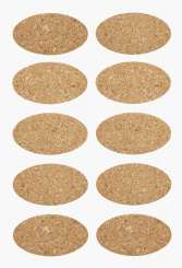 3830150 Sticker Kork oval        43x24mm 