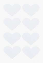 3830202 Sticker Herzen weiss  42mm  à 4Bg 