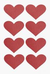3830203 Sticker Herzen rot    42mm  à 4Bg 