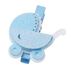 3840014 Baby-Wagen, 4cm, 3St. m. Clip, blau 