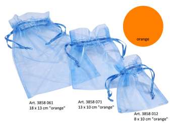 3858012 Organza-Säckli 8x10cm  12St orange 