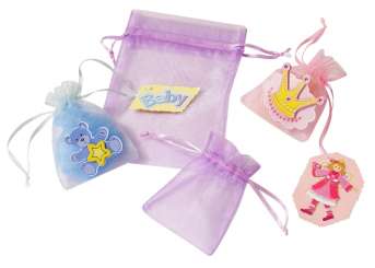 3858017 Organza-Säckli 8x10cm 12St hellblau 