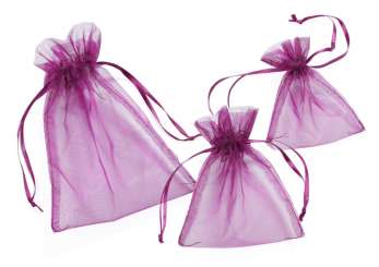 3858027  Organza-Säckli 8x10cm 12St lavendel 
