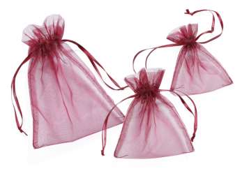 3858042 Organza-Säckli 18x13cm  6St  bordeaux 