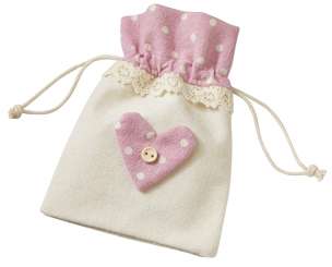 3858200 Leinen-Säckli 10x15cm natur/ rose 3St 