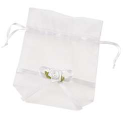 3858551 Säckli10x12cm Rose   weiss   3St 