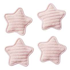 3859020 Stoff-Stern 3,6cm,  4St rosa 