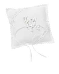 3859202 Stoff-Kissen  14cm, You + Me, weiss 