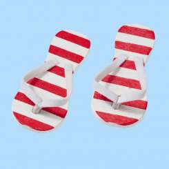 3860593 Flip-Flops rot gestreift 3cm 2Paar 