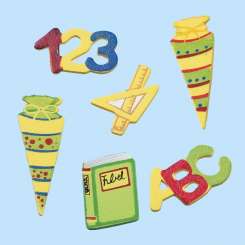 3860826 Holzdeko Schule Btl. à 12St. 