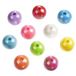 3861122 Beadys 14mm farbig sort.    10St 