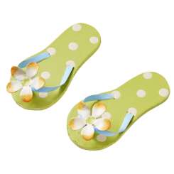 3861405 Flip-Flops 6cm grün m. Punkten 