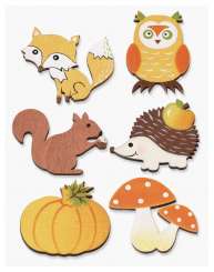 3861406 Holz Sticker Tiere/Früchte   6St 