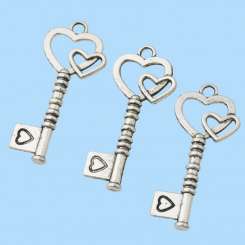 3861412 Schlüssel I 45 mm, alt-silber,3 St. 