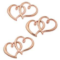 3861417 Metall-Streu-Herzen  31x22mm,  10St. rose-gold 