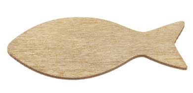 3863133 Streuteil Fisch ca. 5cm, 15St braun 