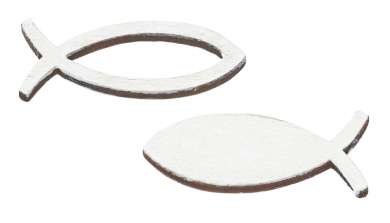 3863136 Streuteil Fisch 3,5cm 2-f, 16St. weiss 