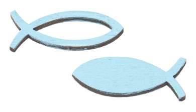 3863137 Streuteil Fisch 3,5cm 2-f, 16St. türkis 