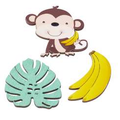 3863171 Streuteil Dschungel   3,5cm 3-f 9St 