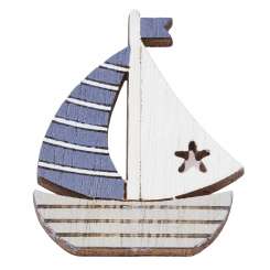3863178 Holz-Sticker Segelboot,  4cm, 4St 