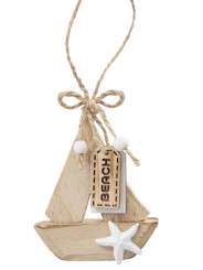 3863180 Holz-Segelboot,  8cm 