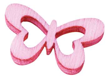 3863224 Holzschmetterling 2cm rose  12St 